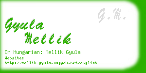 gyula mellik business card